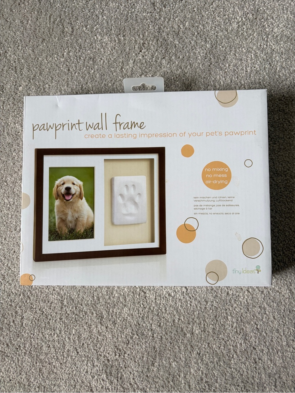 🔥🆕🔥 Tiny Ideas Paw Print Keepsake Wall Frame Kit Dog Cat Photo Frame